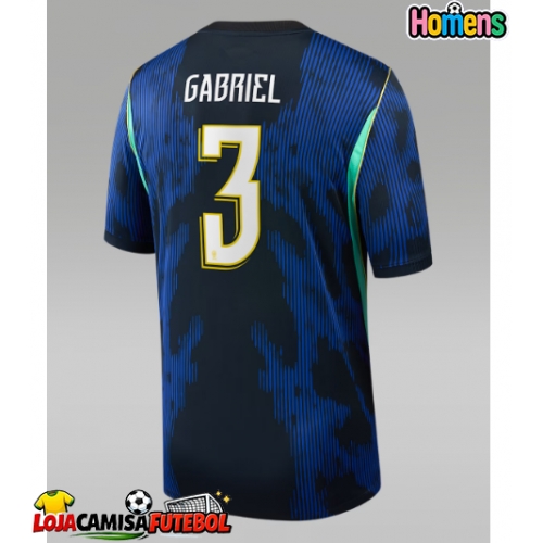 Camisa de Futebol Brasil Gabriel Magalhaes #3 Equipamento Secundário Mundo 2026 Manga Curta